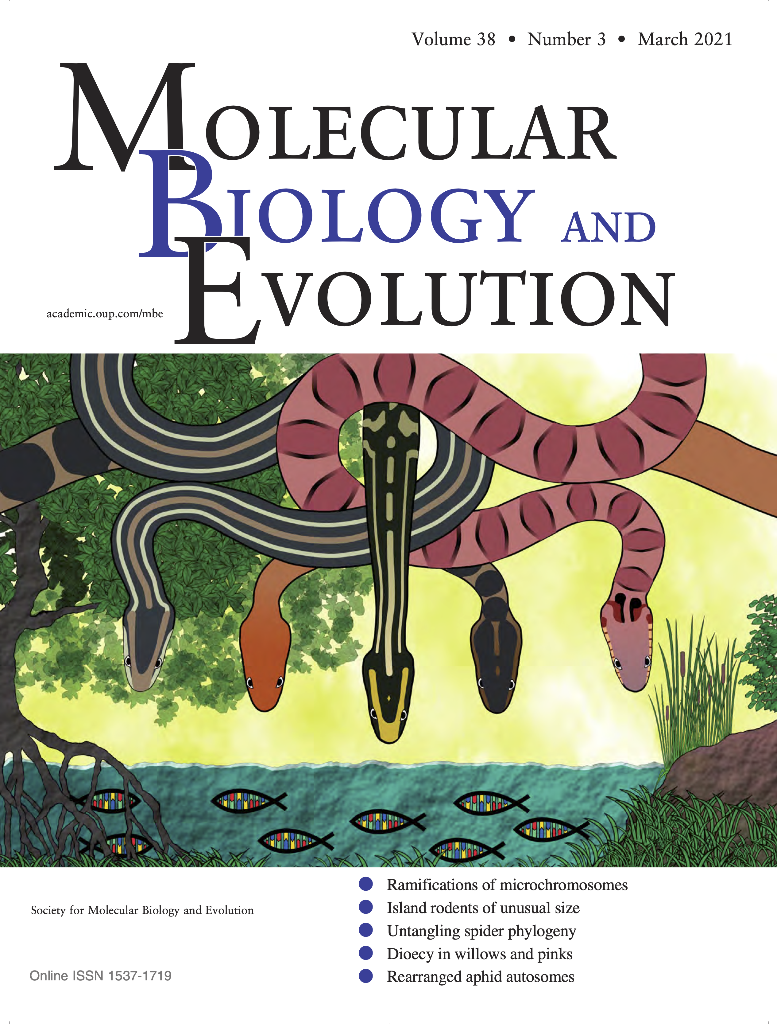 Cover page for 2021 Molecular Biology and Evolution cover article